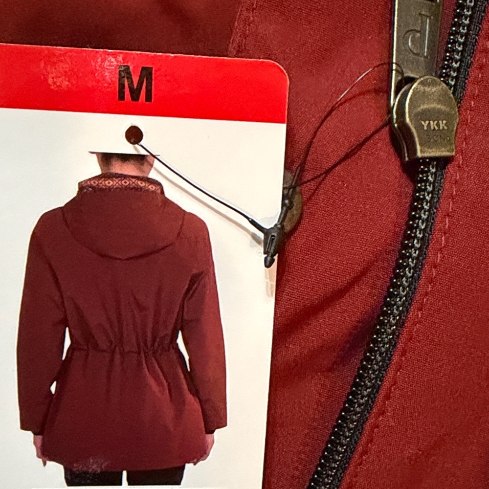 Pendleton Women’s Dark Red Parka Jacket size M NWT - Picture 3 of 9